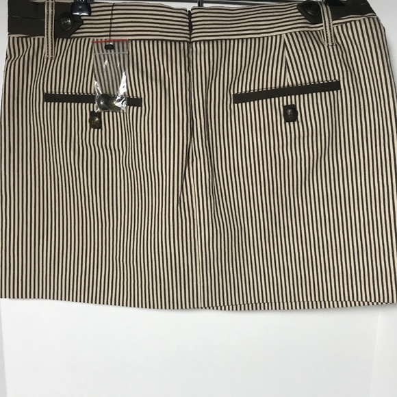 PRICE FIRM NO DISCOUNTS!! 1 OWNER! BCBG Max Azria brown/white mini skirt size 2 - Picture 2 of 3